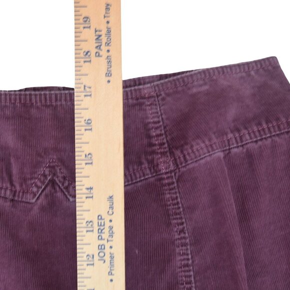GAP Maroon Corduroy Button Mini Skirt Y2K 2004 Utility Style Size 16 - Picture 8 of 10